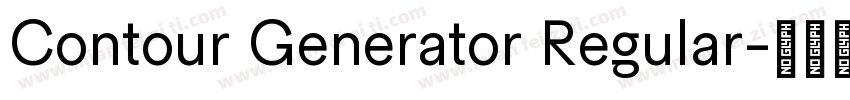 Contour Generator Regular字体转换